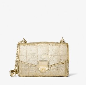 Michael Kors Soho Metallic Sequined Shoulder Bag